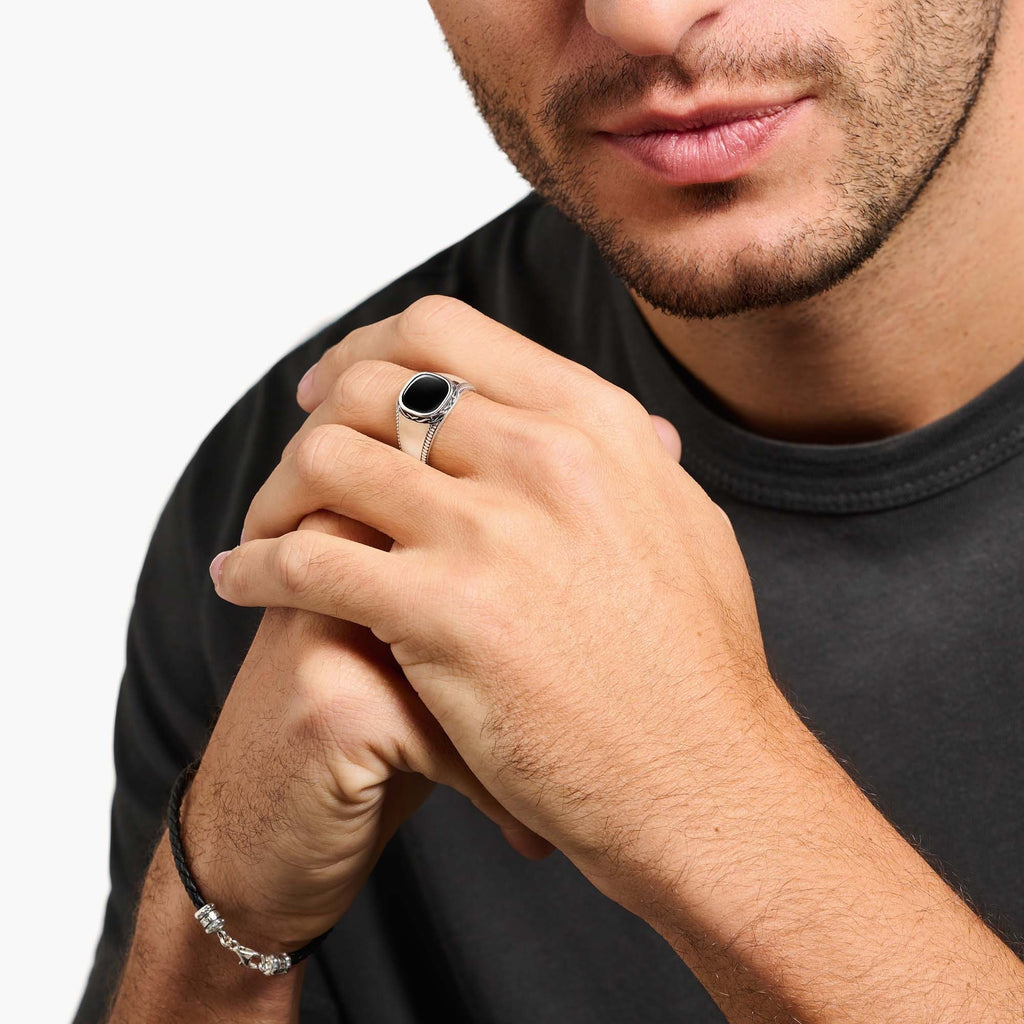 Signet Black Ring