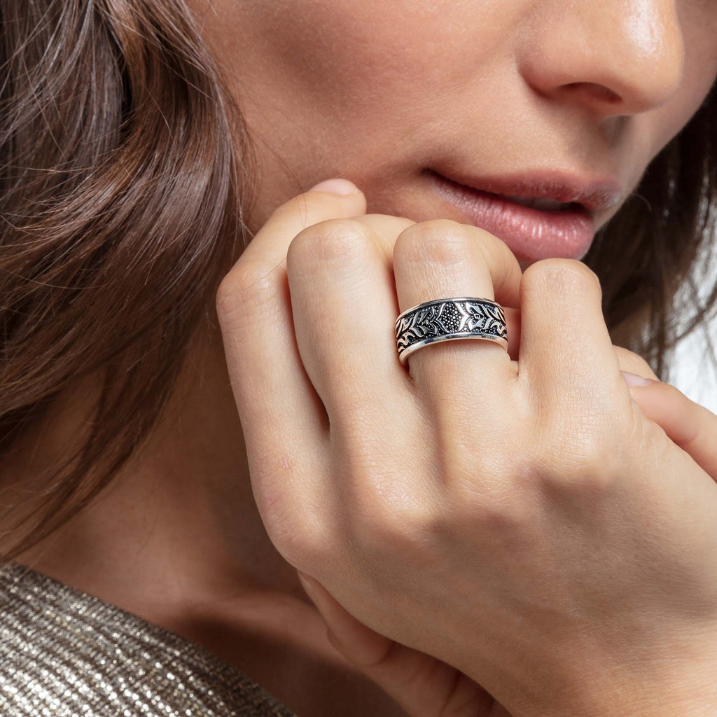 Black Tiger pattern Ring