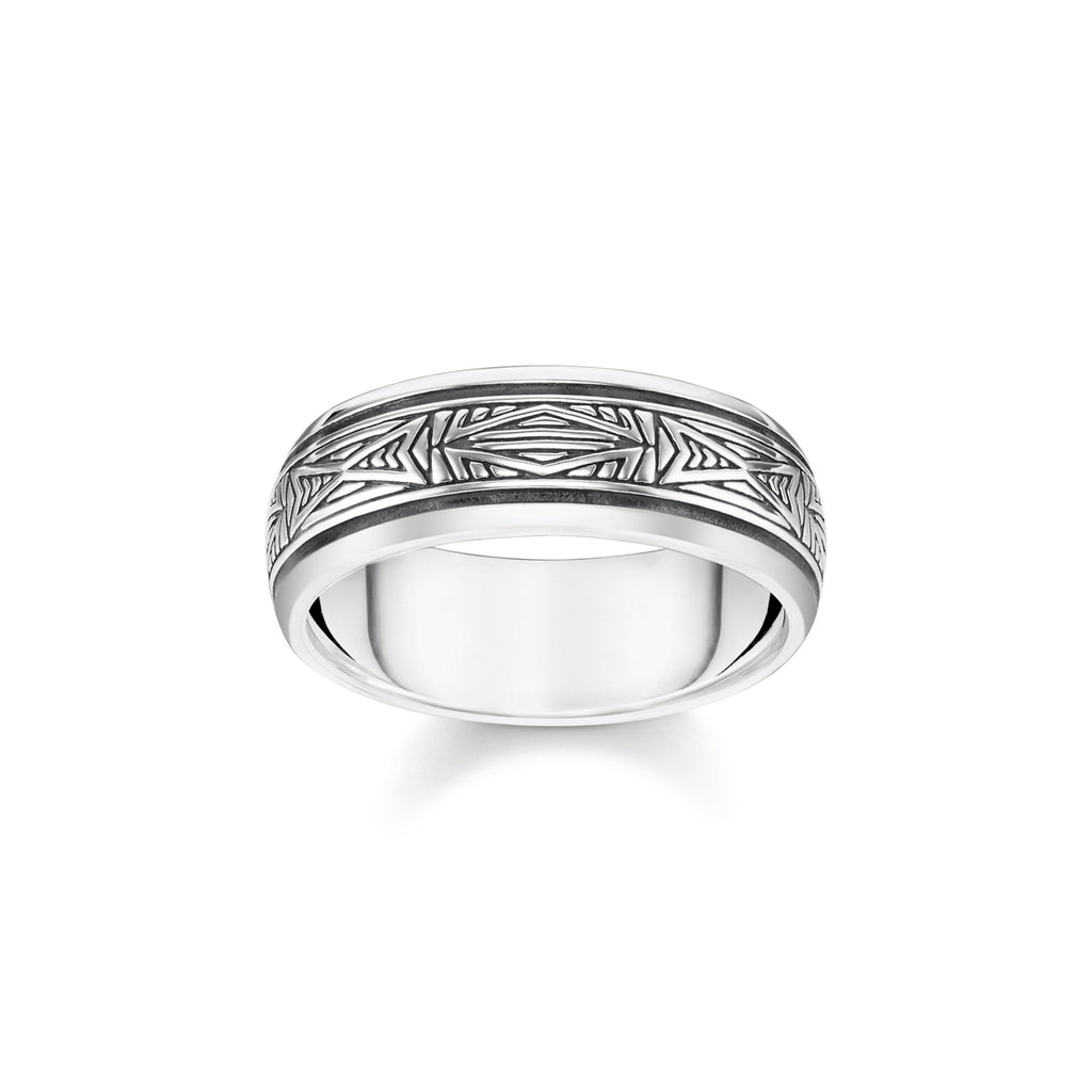 Ornaments Ring, Silver
