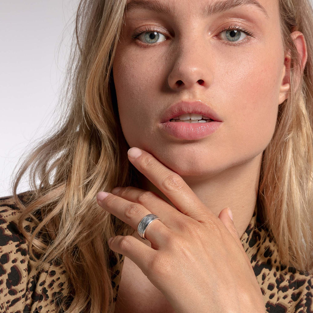 Ornaments Ring, Silver