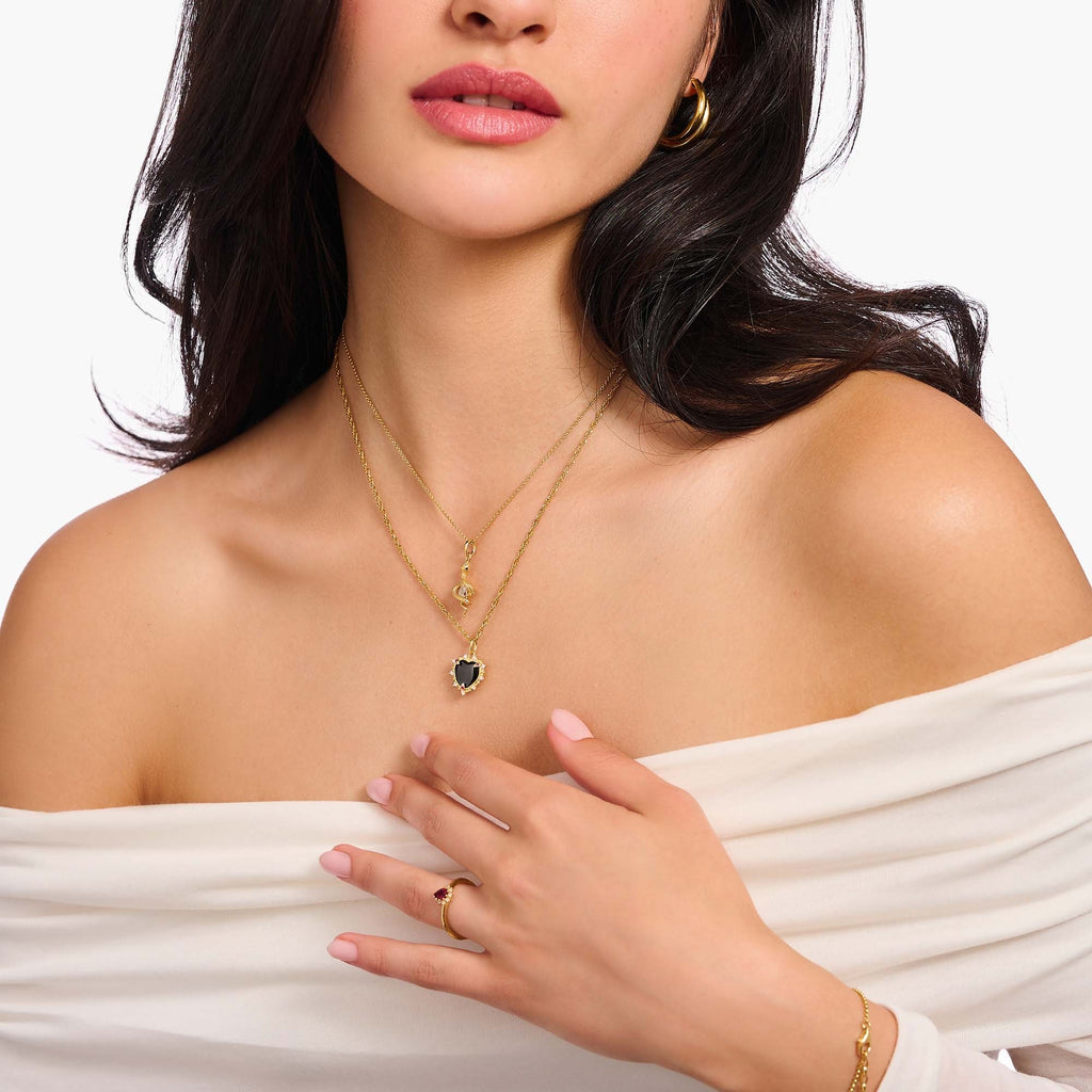 Black Heart Romance Necklace