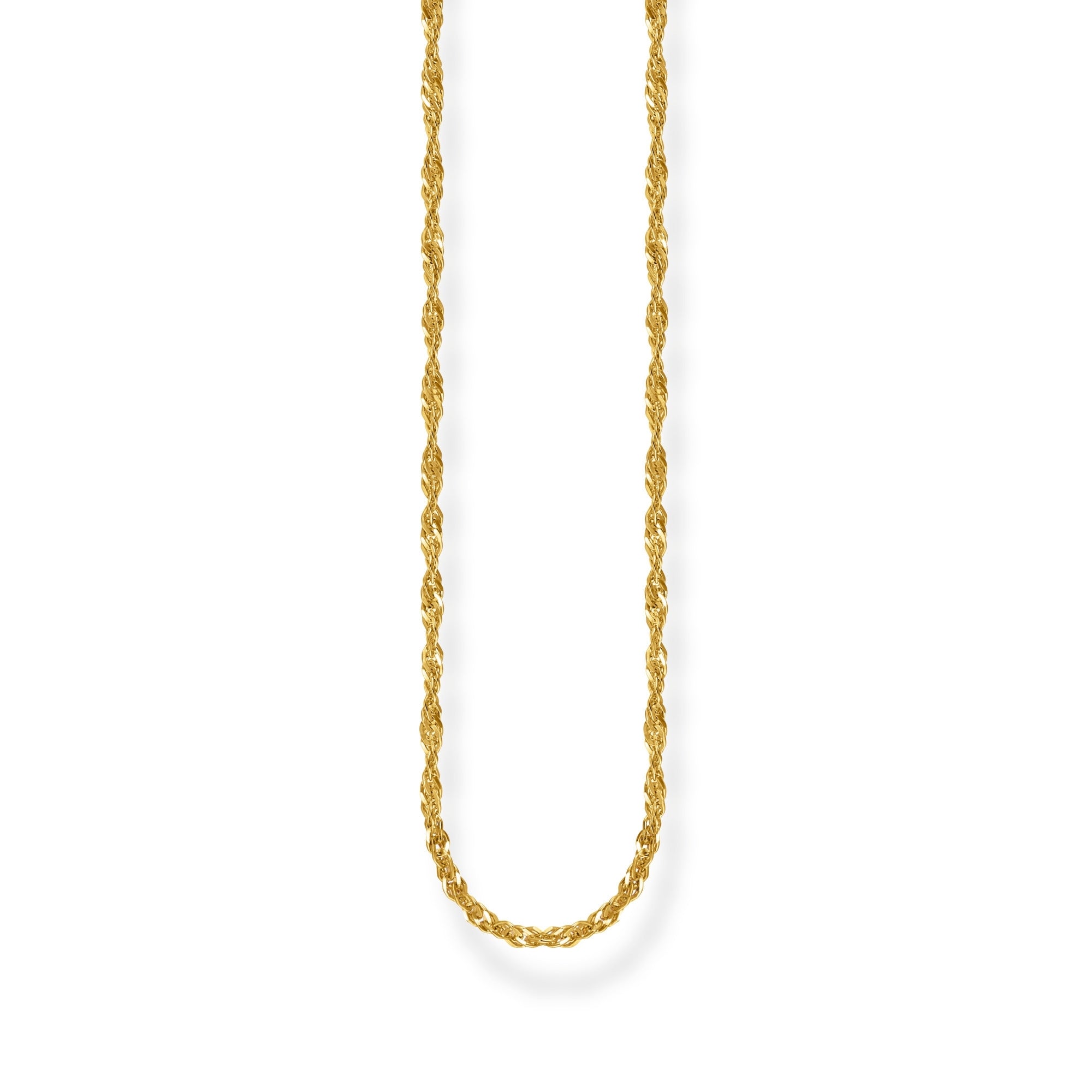 Gold-Plated Singapore Chain Necklace