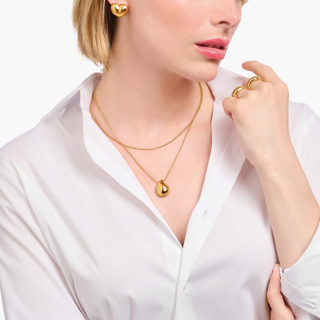 Gold-Plated Singapore Chain Necklace
