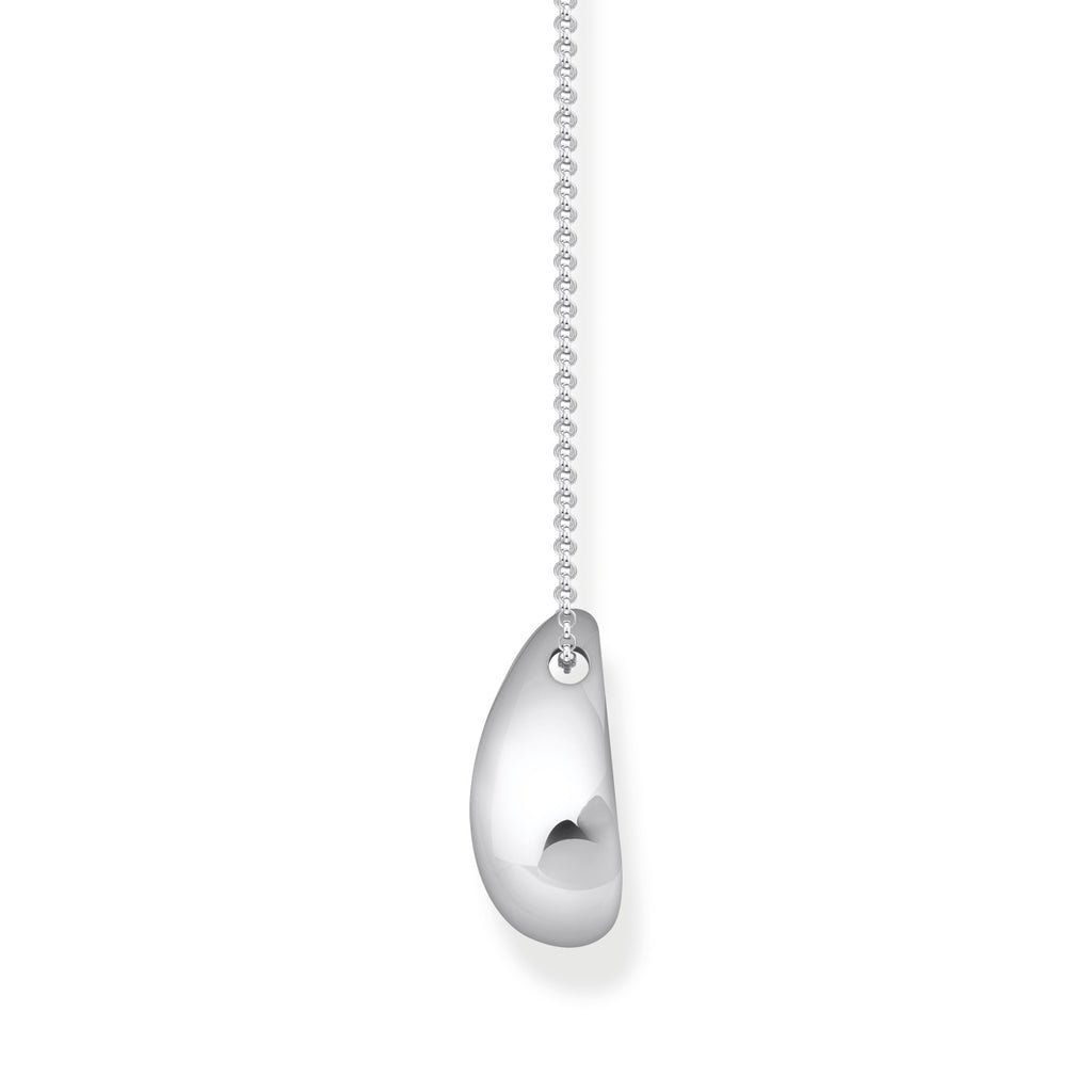 Silver Organic Drop Shape Necklace