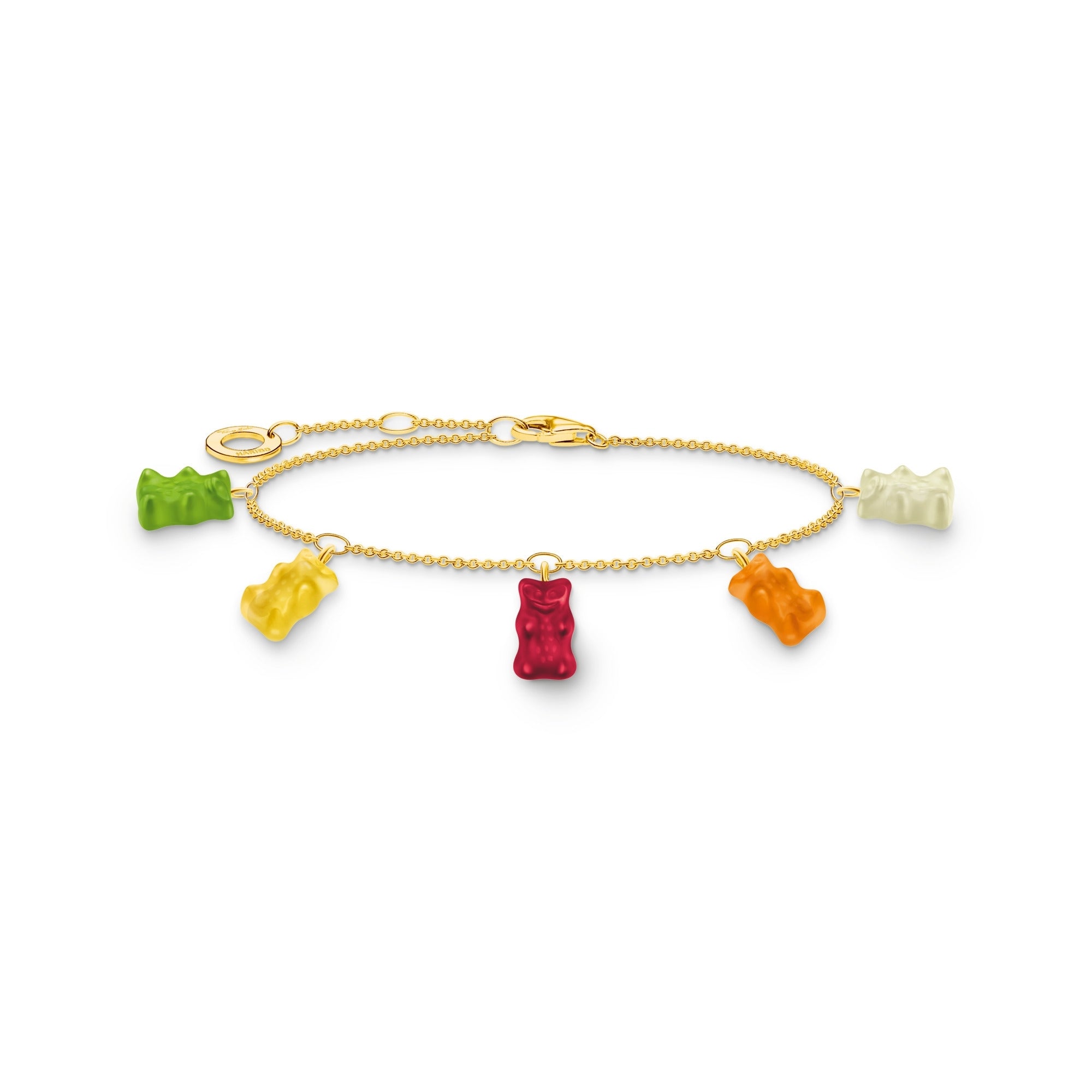 THOMAS SABO x HARIBO: Gold-Plated Bracelet with Colourful Golden Bears
