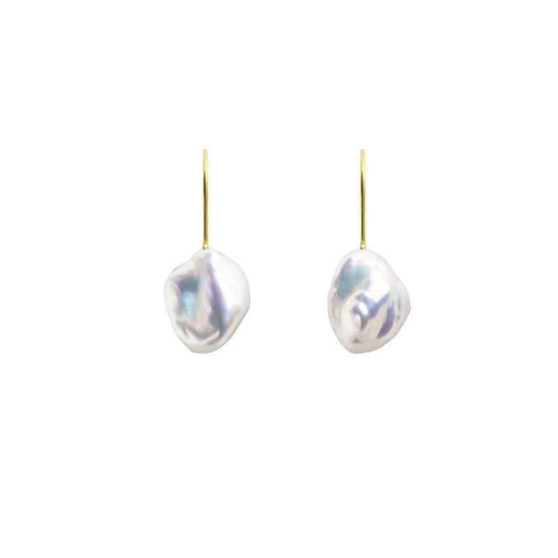 ARCHI Keshi Pearl Hooks - Gold