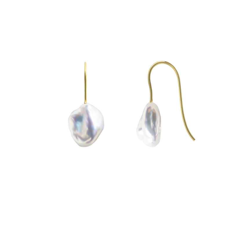 ARCHI Keshi Pearl Hooks - Gold