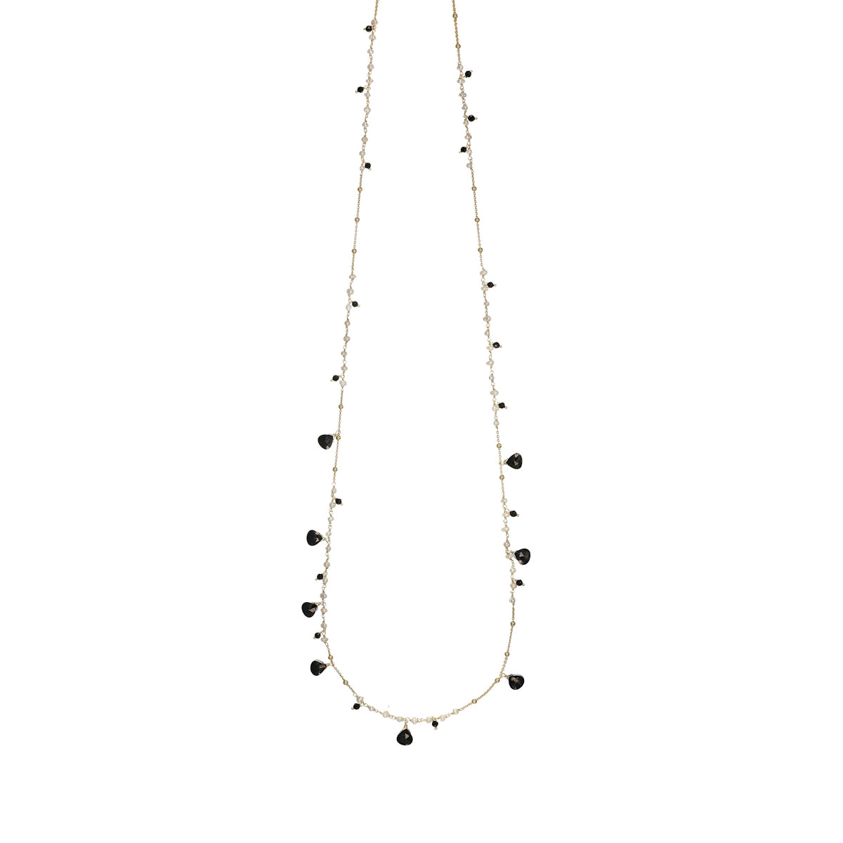 Pearl & Spinel Long Necklace