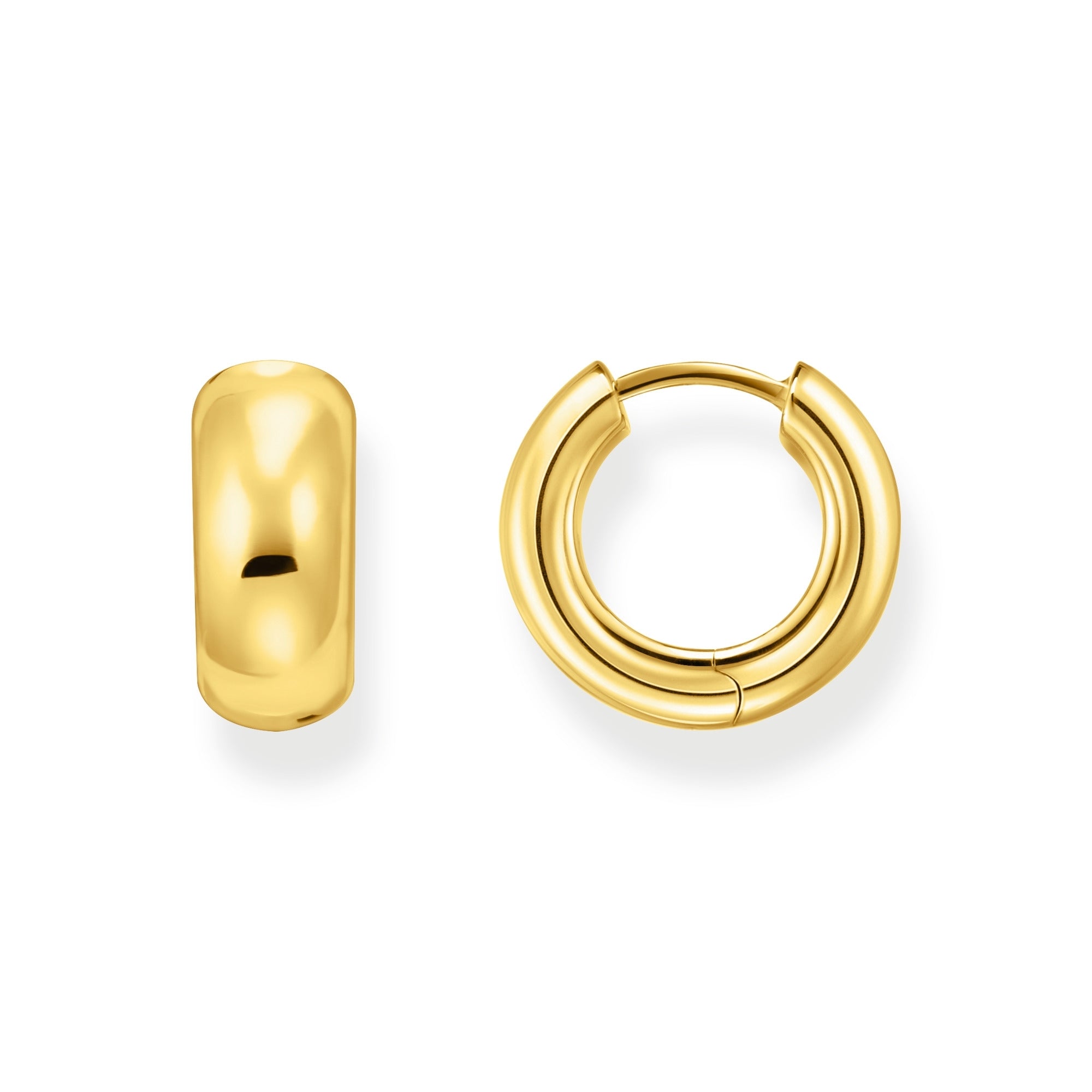 Gold-Plated Hoop Earrings In Chunky Design