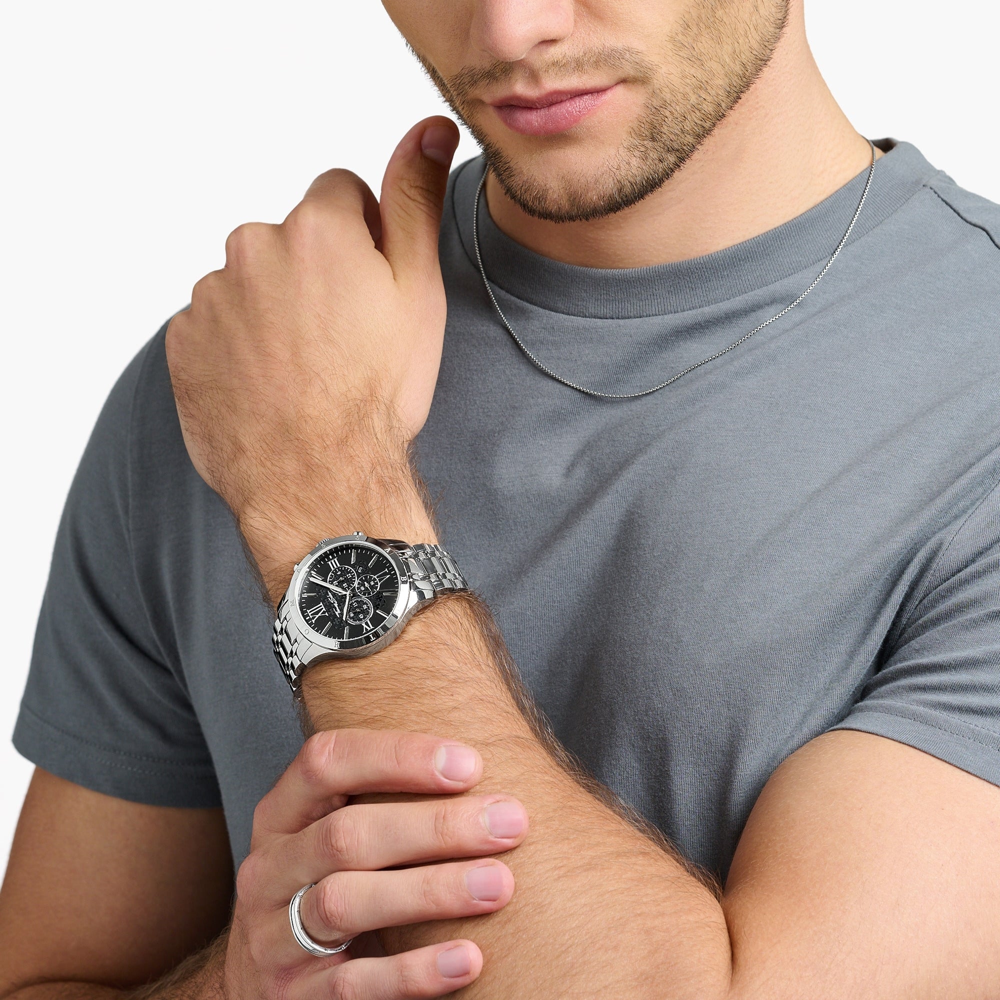 Mens Watch Rebel Urban Silver-Coloured