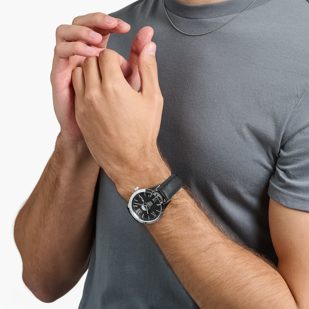 Mens Watch Rebel Icon Skull Silver-Coloured