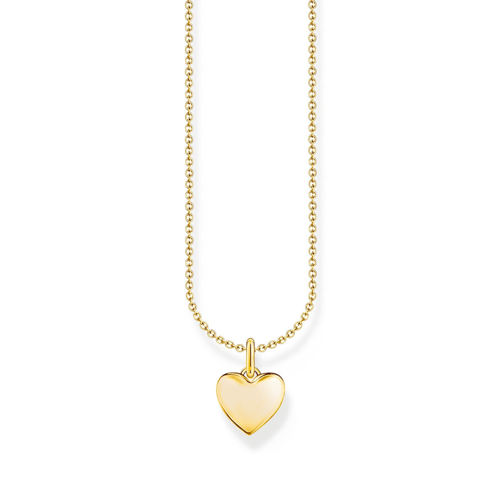 Gold-Plated Necklace with Heart Pendant