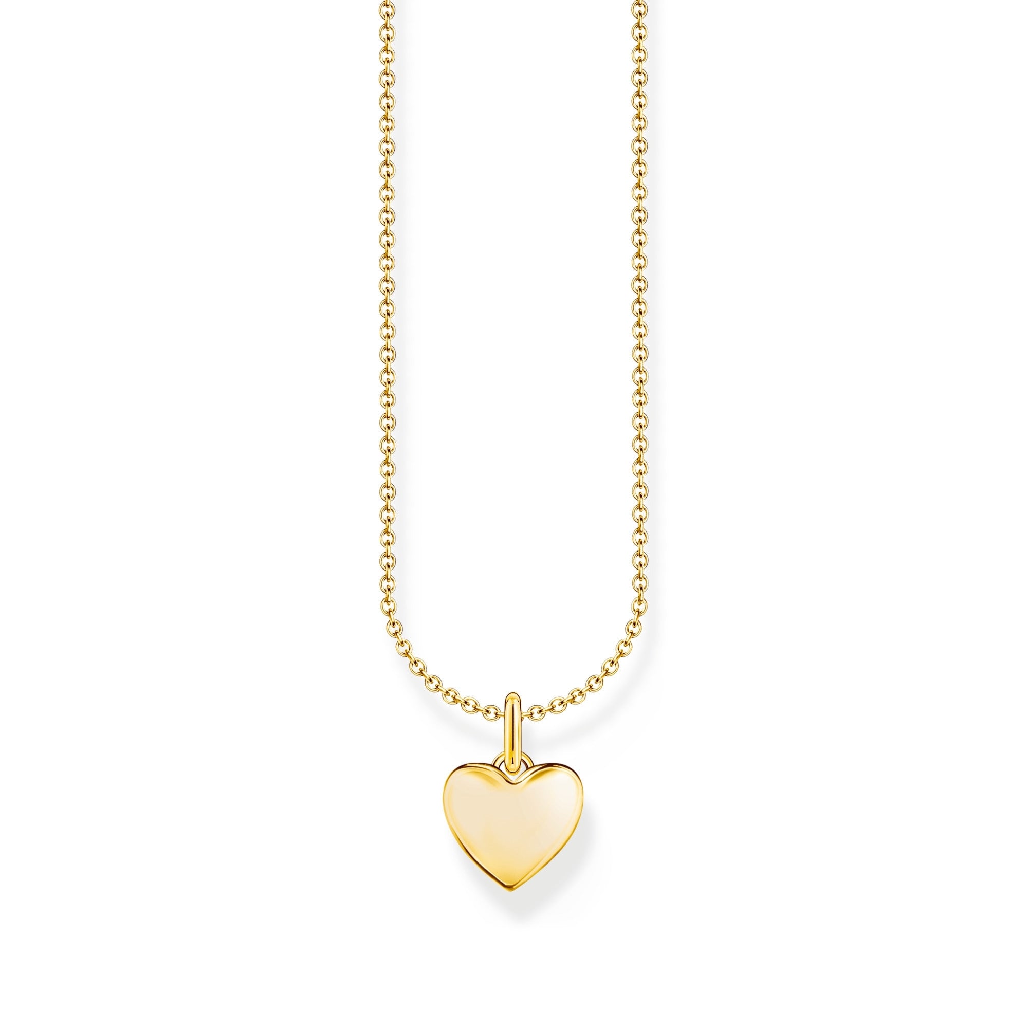 Gold-Plated Necklace with Heart Pendant