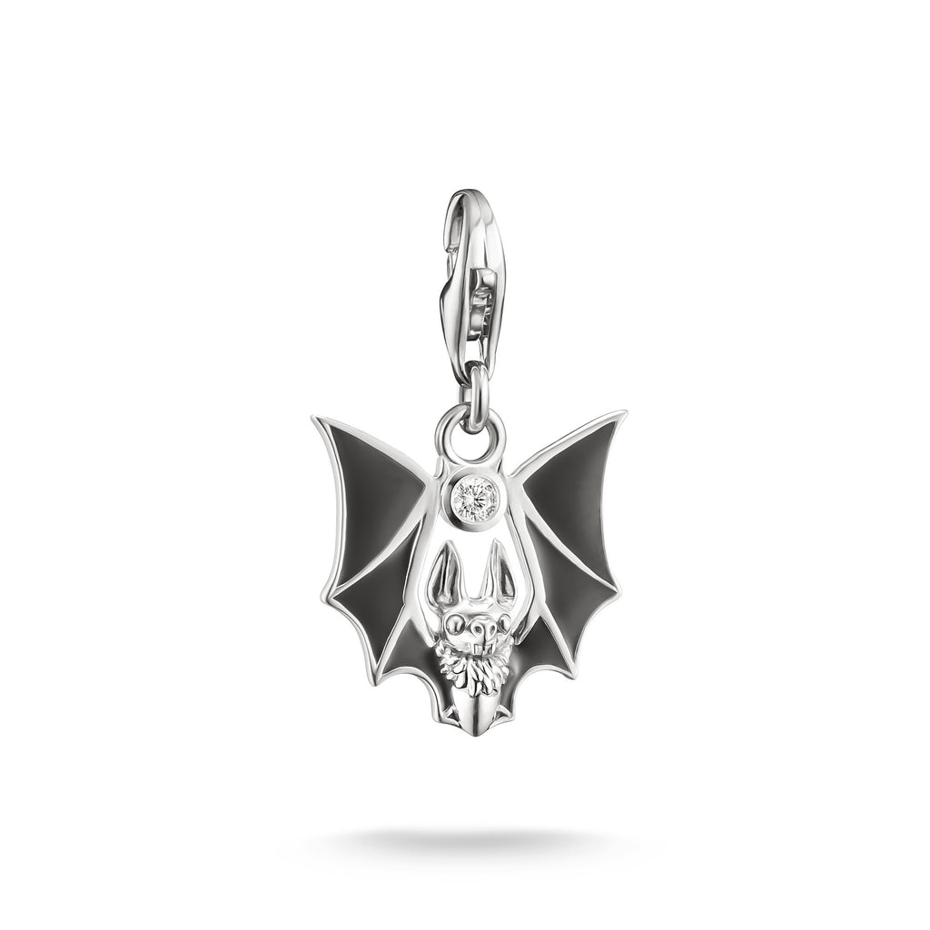 Silver Charm Pendant Bat Zirconia True Romance Original