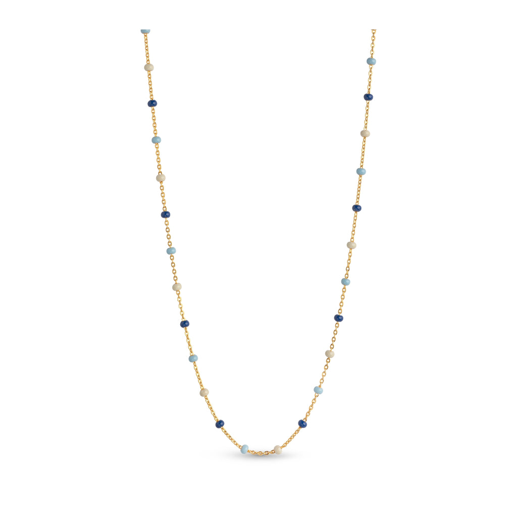 Necklace, Lola, Gold, Marine
