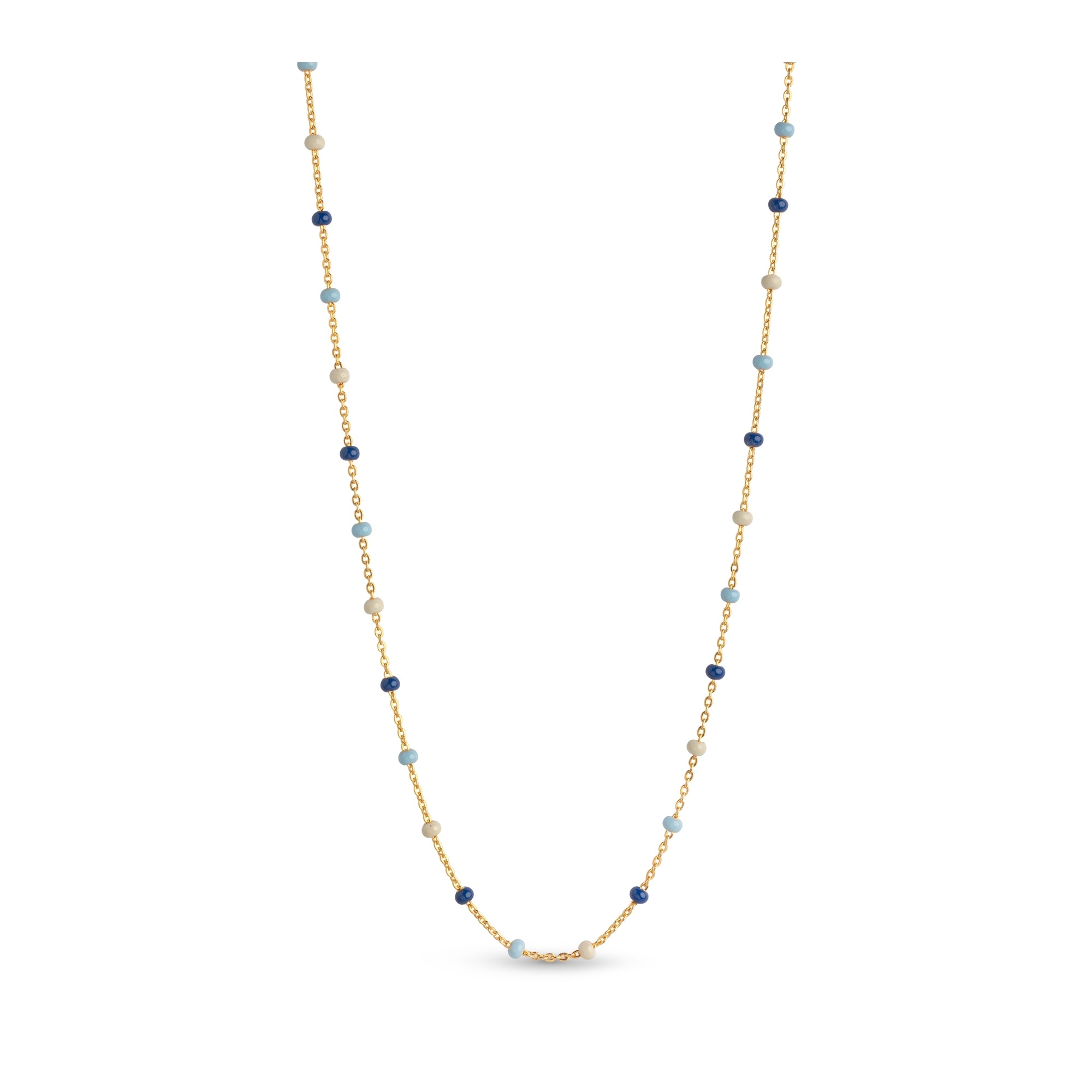Necklace, Lola, Gold, Marine