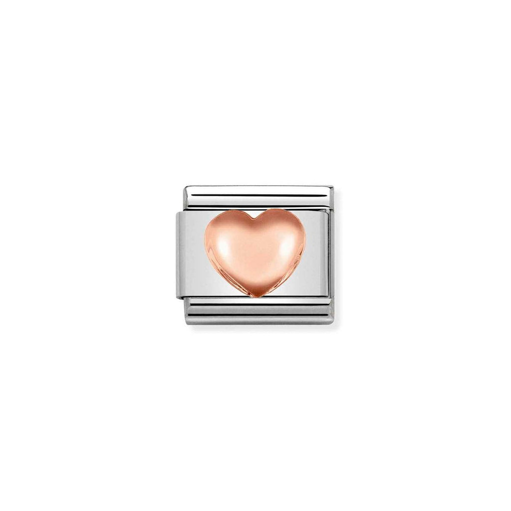 Composable Classic SYMBOLS steel and 9k rose gold Raised heart