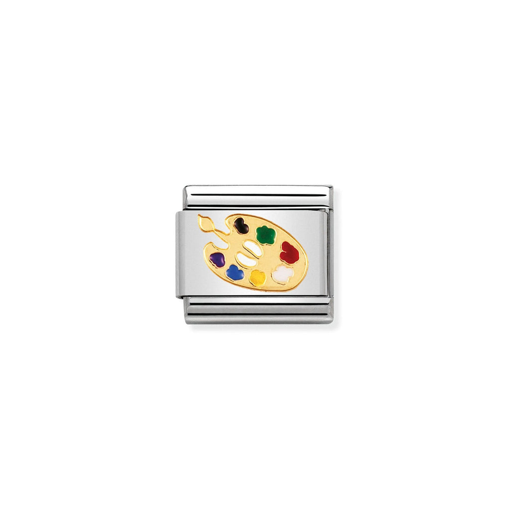 COMPOSABLE Classic DAILY LIFE in stainless steel with enamel and 18k gold Artist s palette