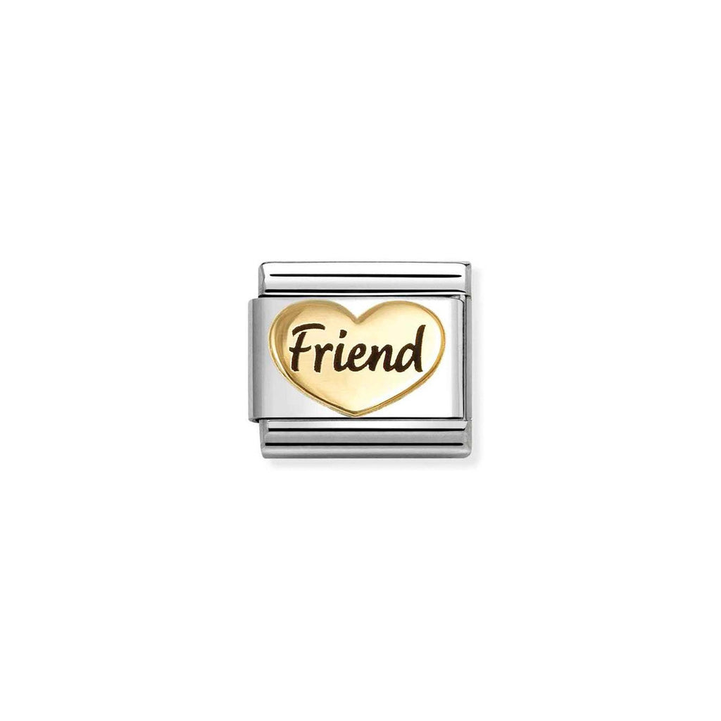 Composable Classic SYMBOLS steel, enamel and 18k gold Friends heart