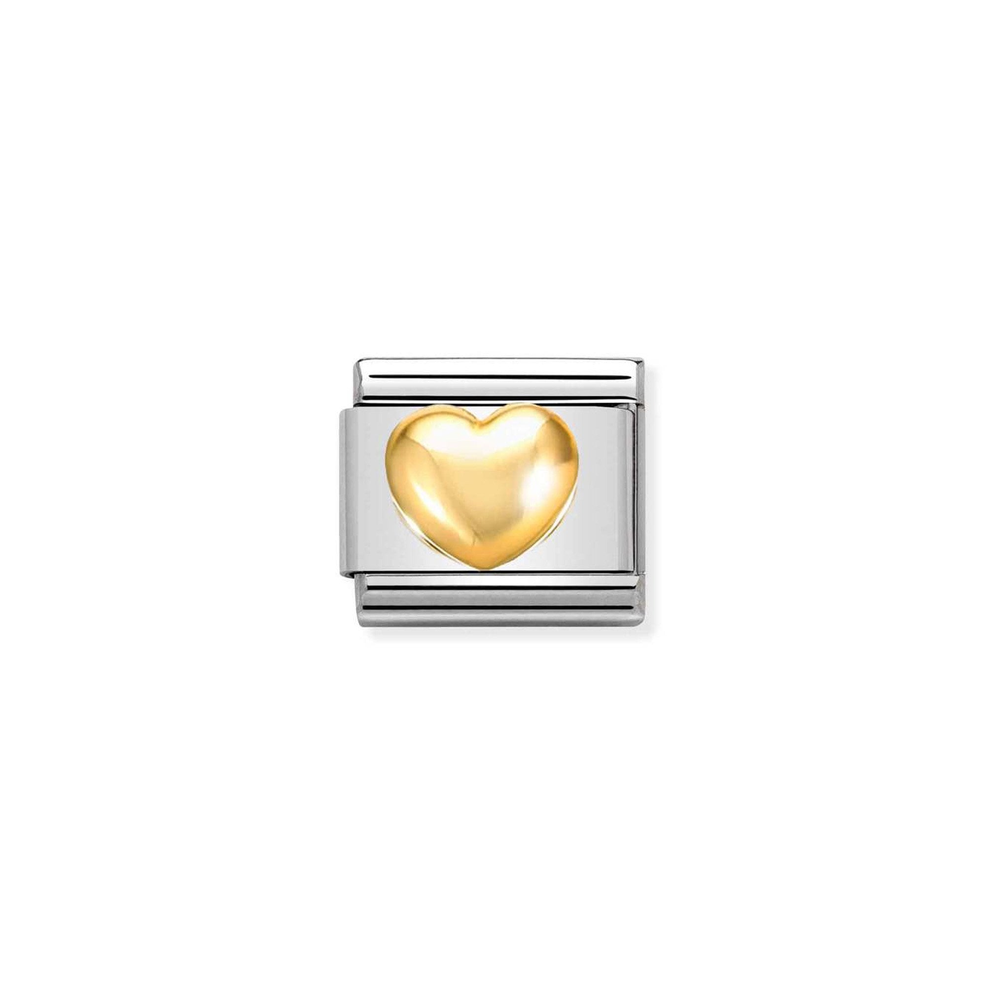 COMPOSABLE Classic LOVE in stainless steel with 18k gold Raised heart
