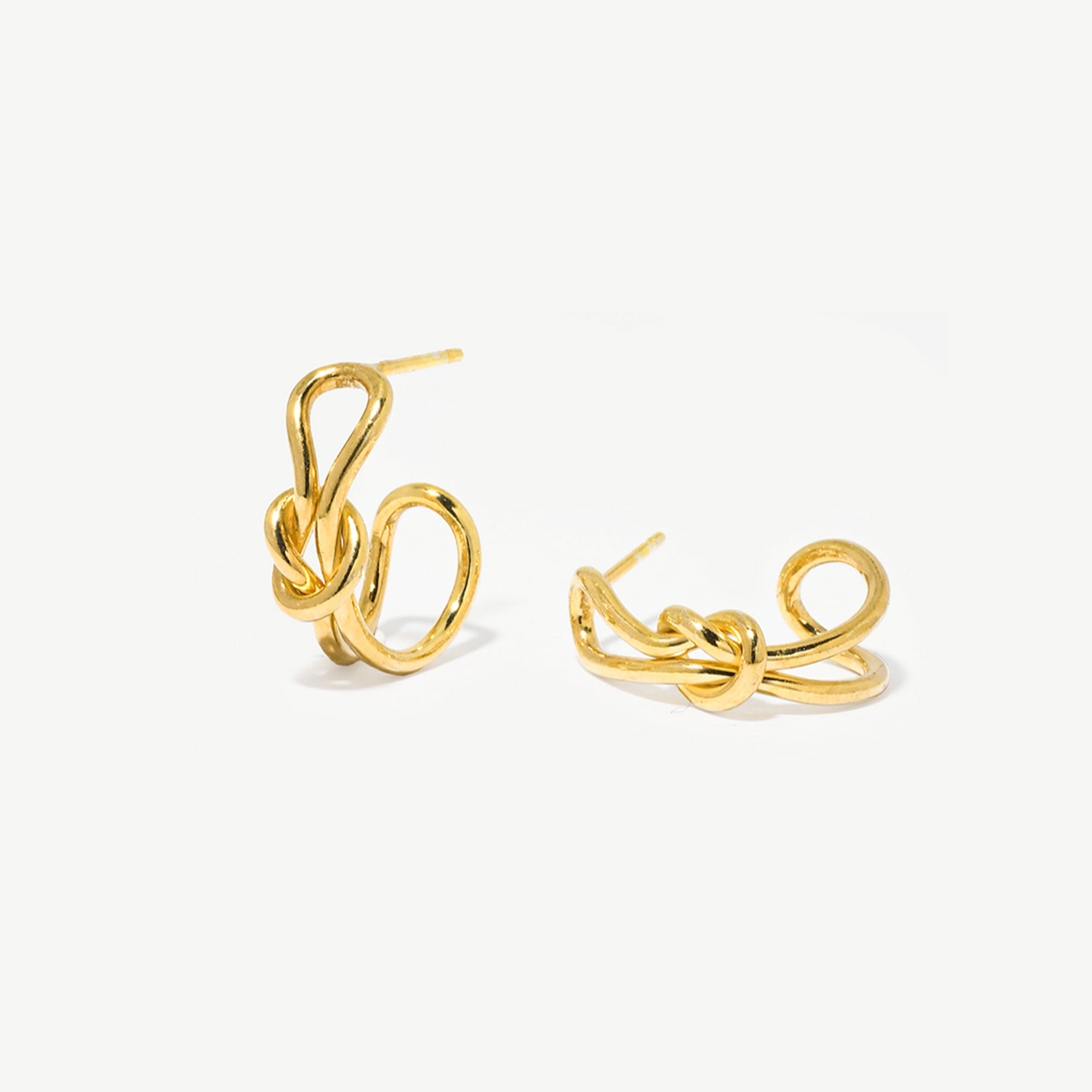 Swirl Hoop Earrings - Gold