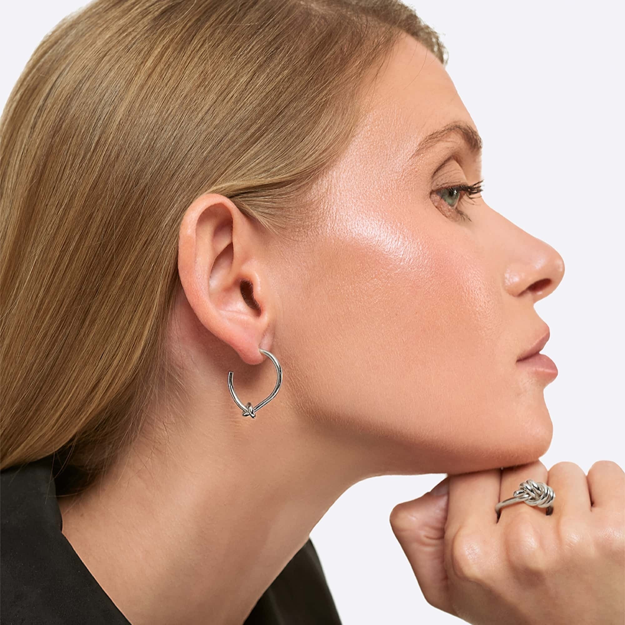 Averie Hoop Earrings - Silver