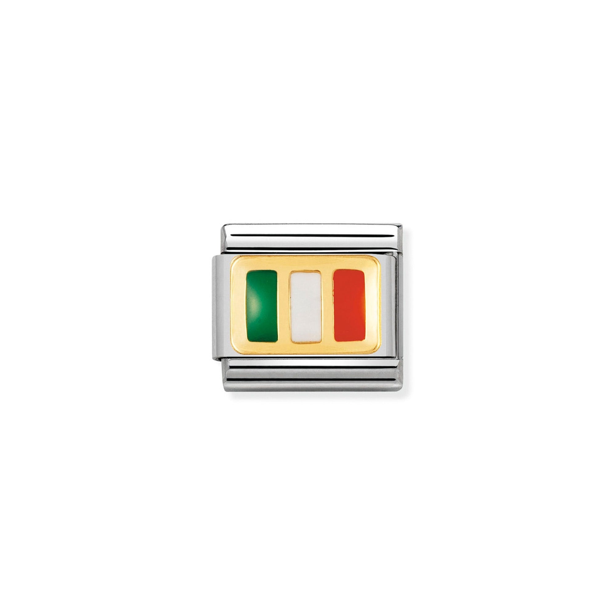COMPOSABLE Classic EUROPE FLAG in stainless steel with enamel and 18k gold IRELAND