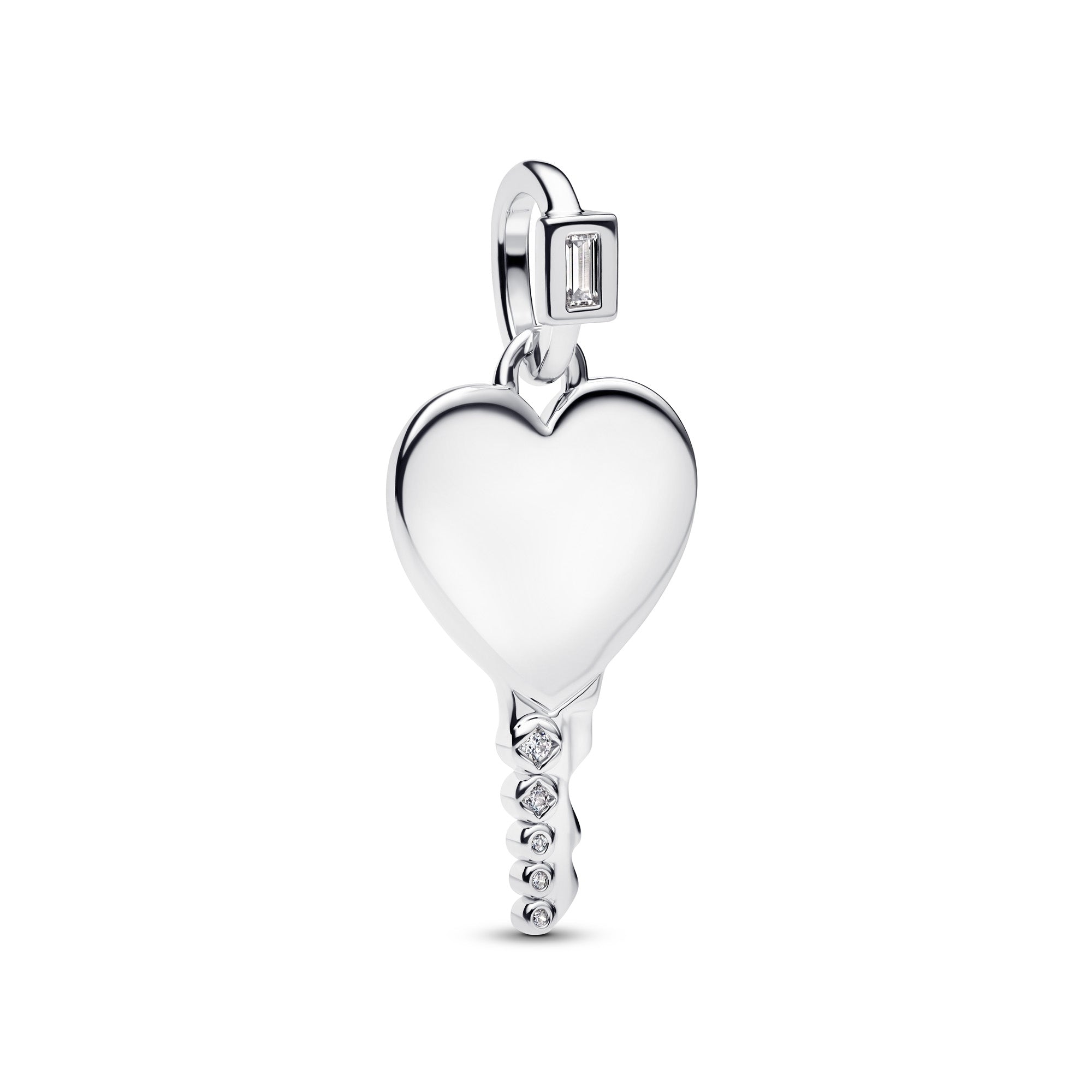 Engravable Heart Key Pendant