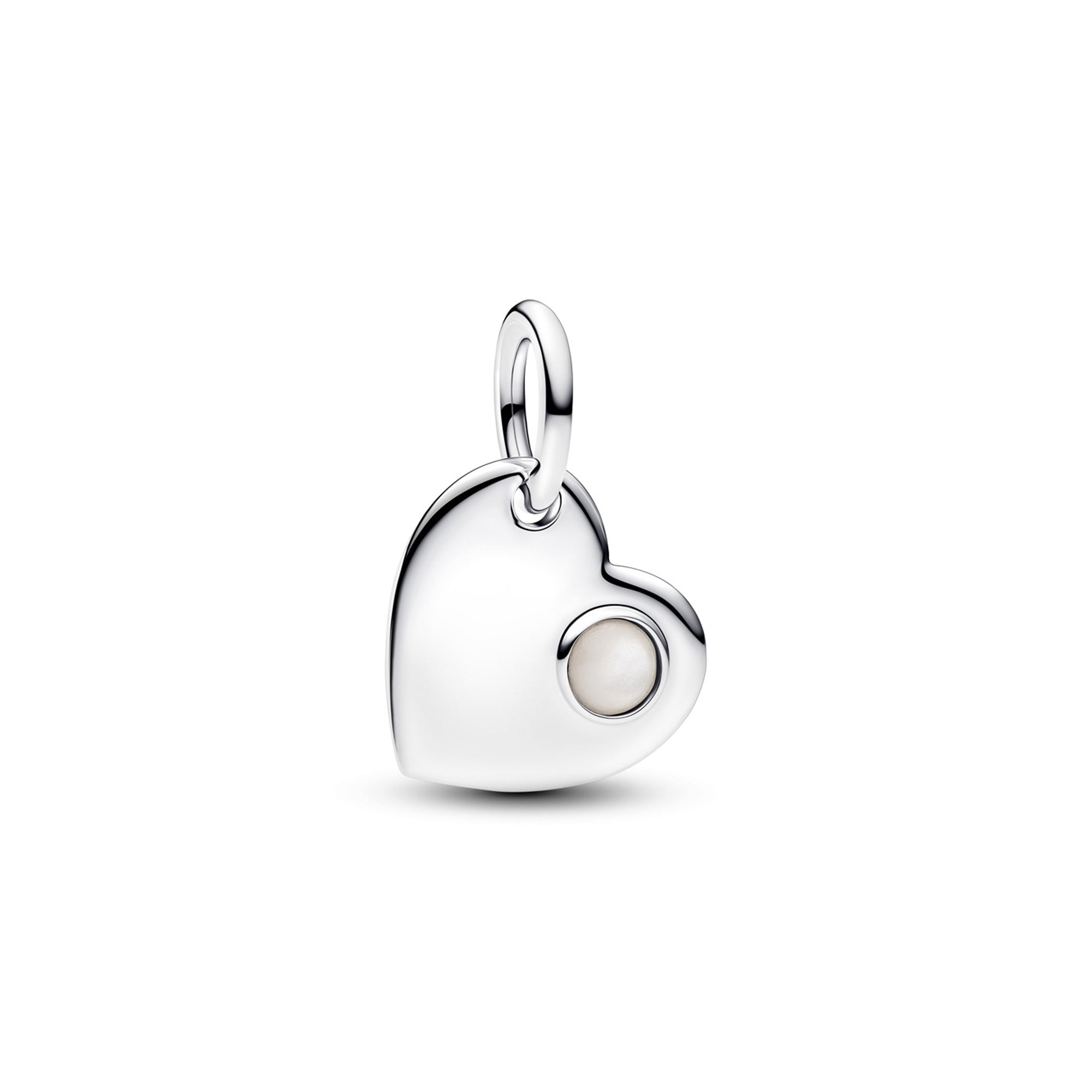 June Birthstone Engravable Heart Dangle Charm