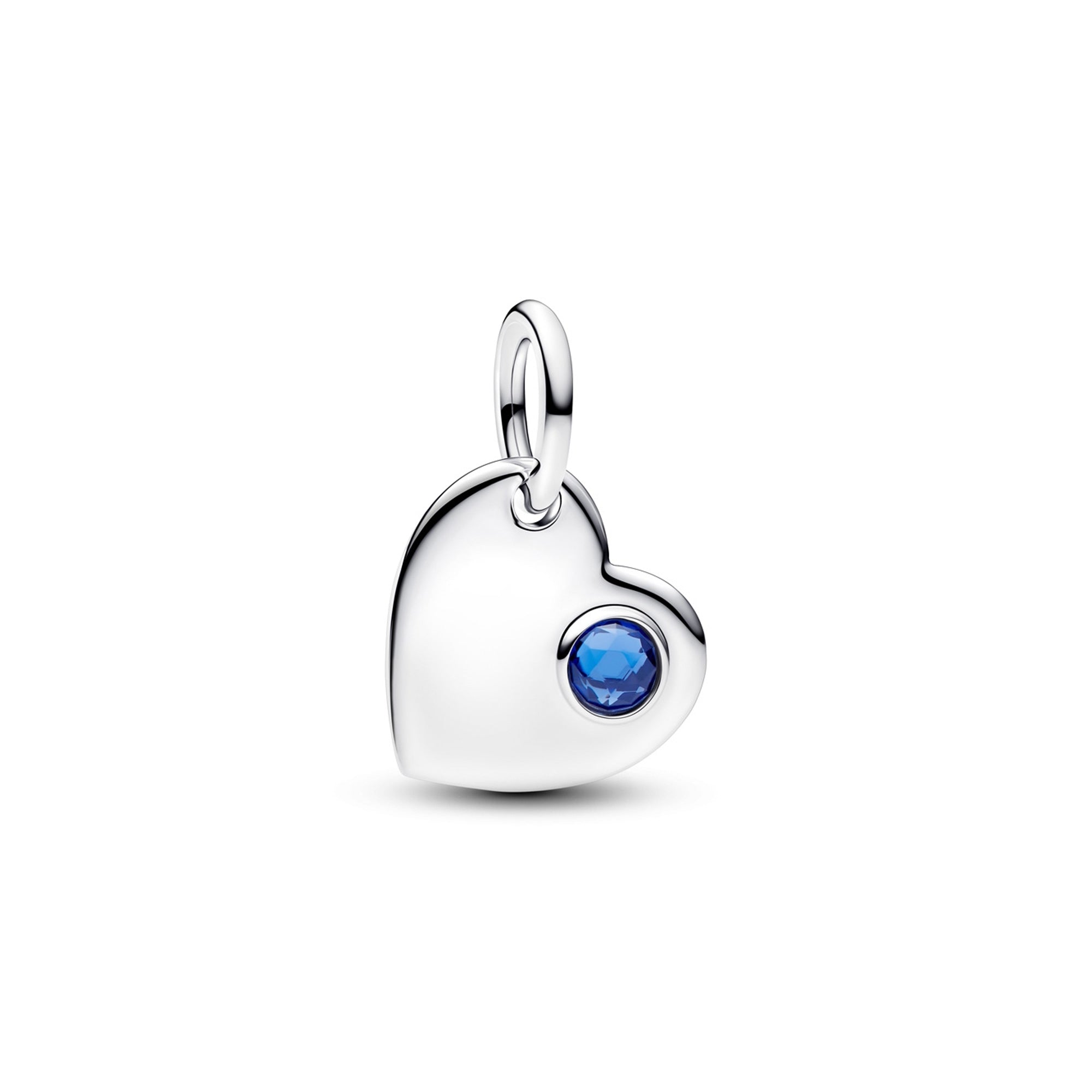 September Birthstone Engravable Heart Dangle Charm