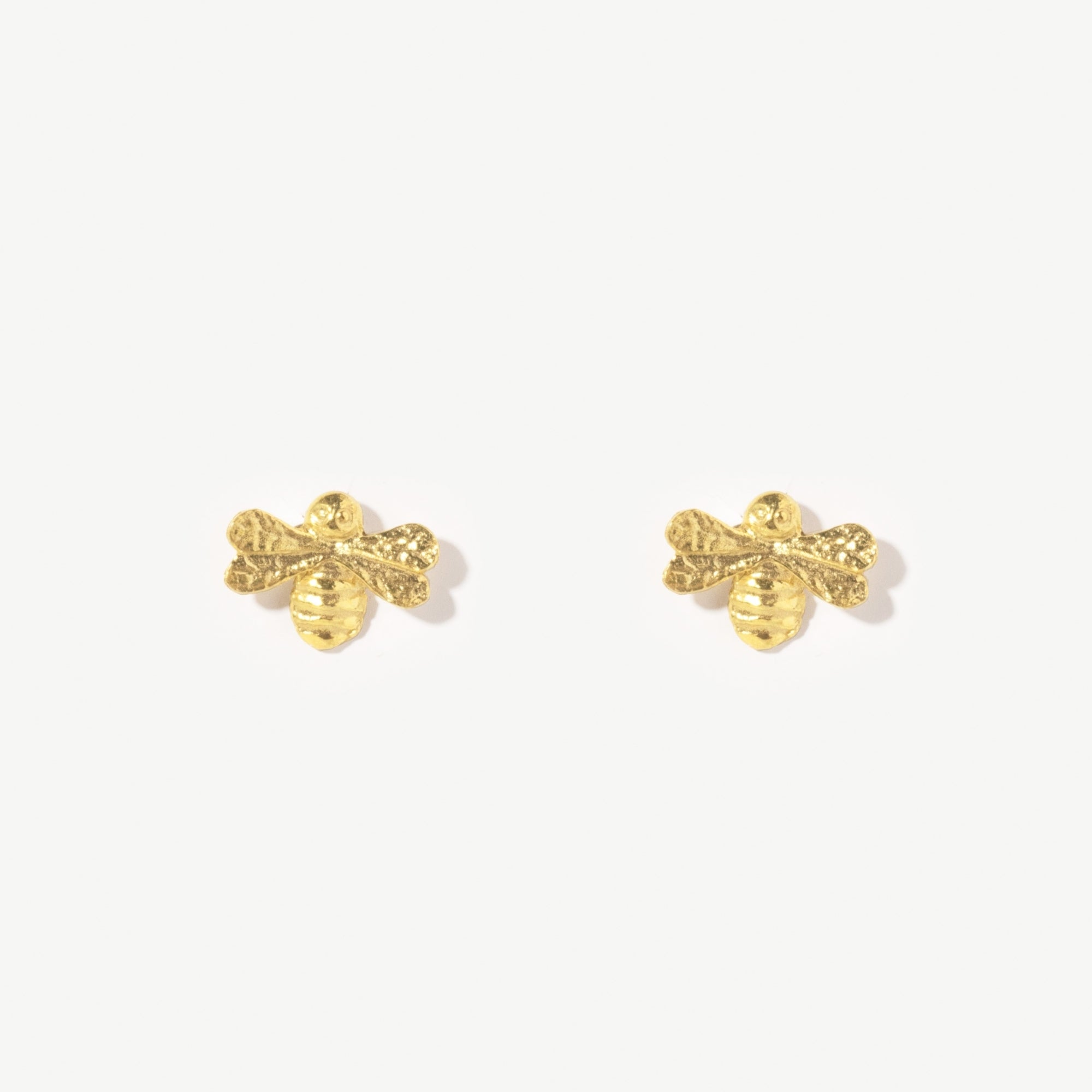 Mini Bee Earrings - Gold