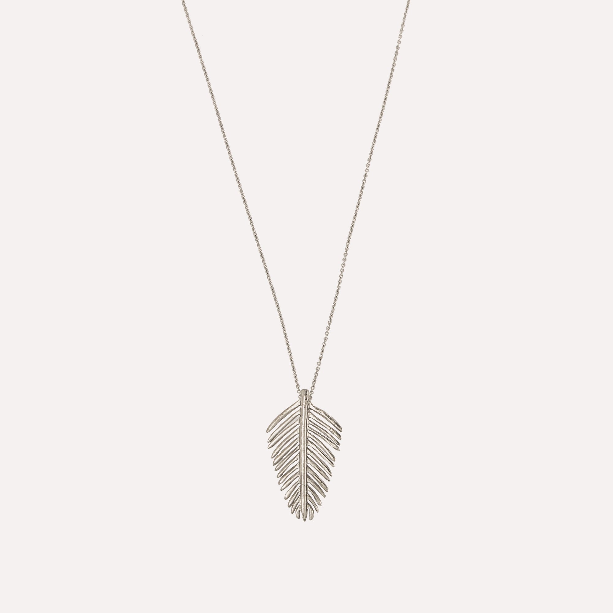Ethnical Leaf Necklace - Silver