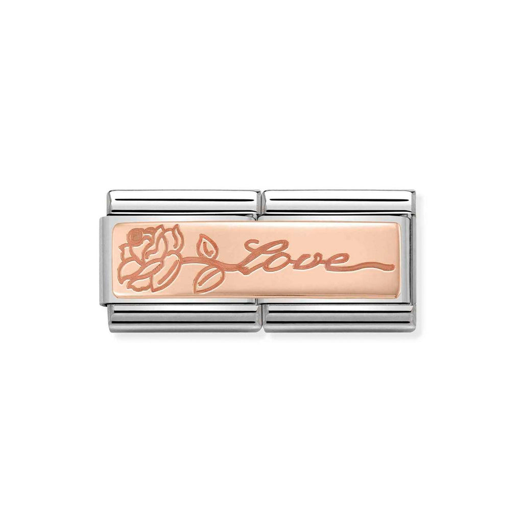 Charm, Composable Double Link, Love with Flower