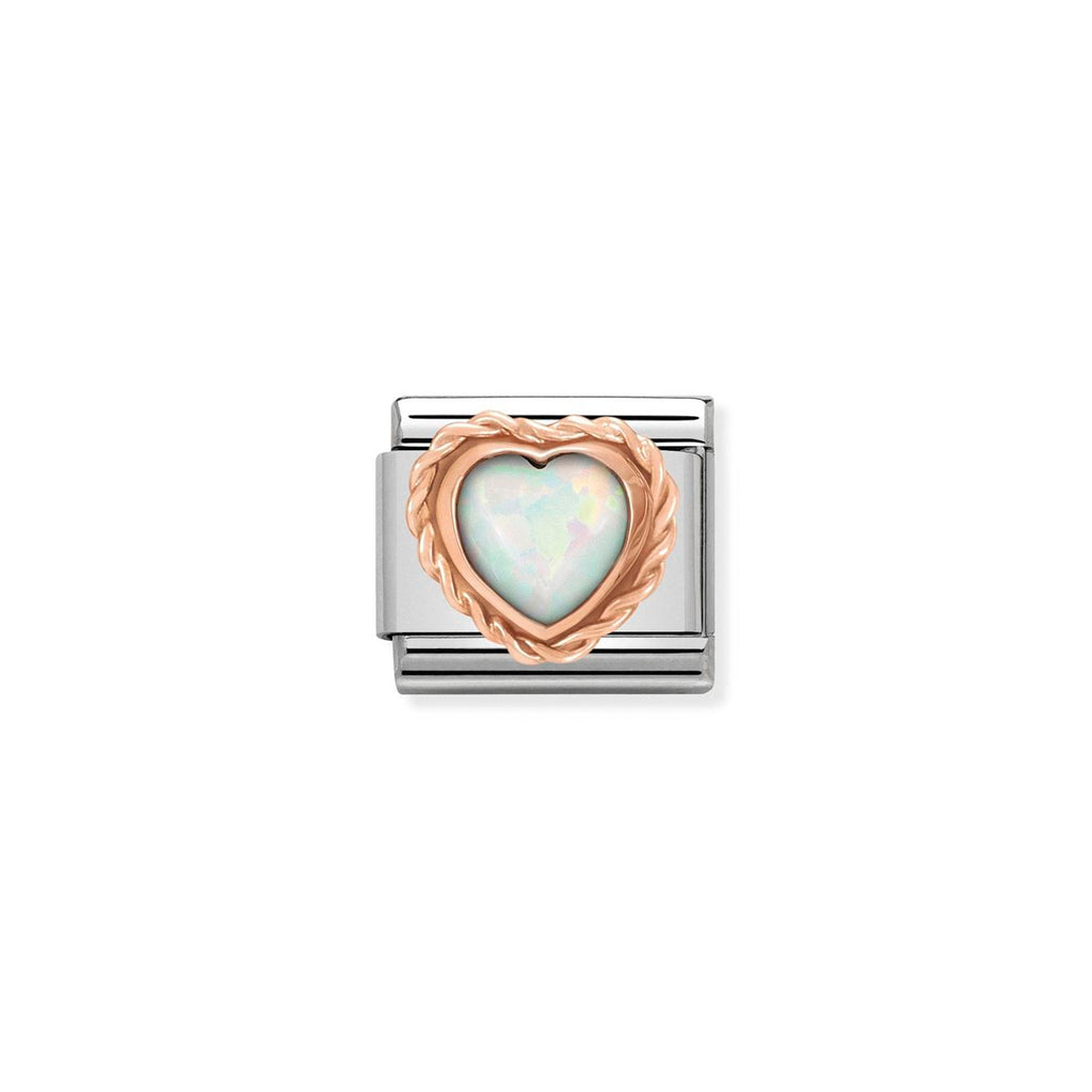 Charm, Composable Link, with Pink Opaline