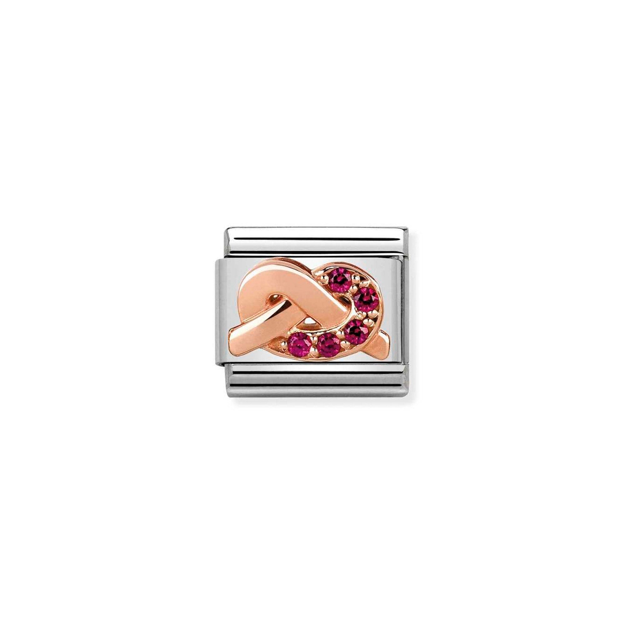 Charm, Composable Link, Knot Red Stones