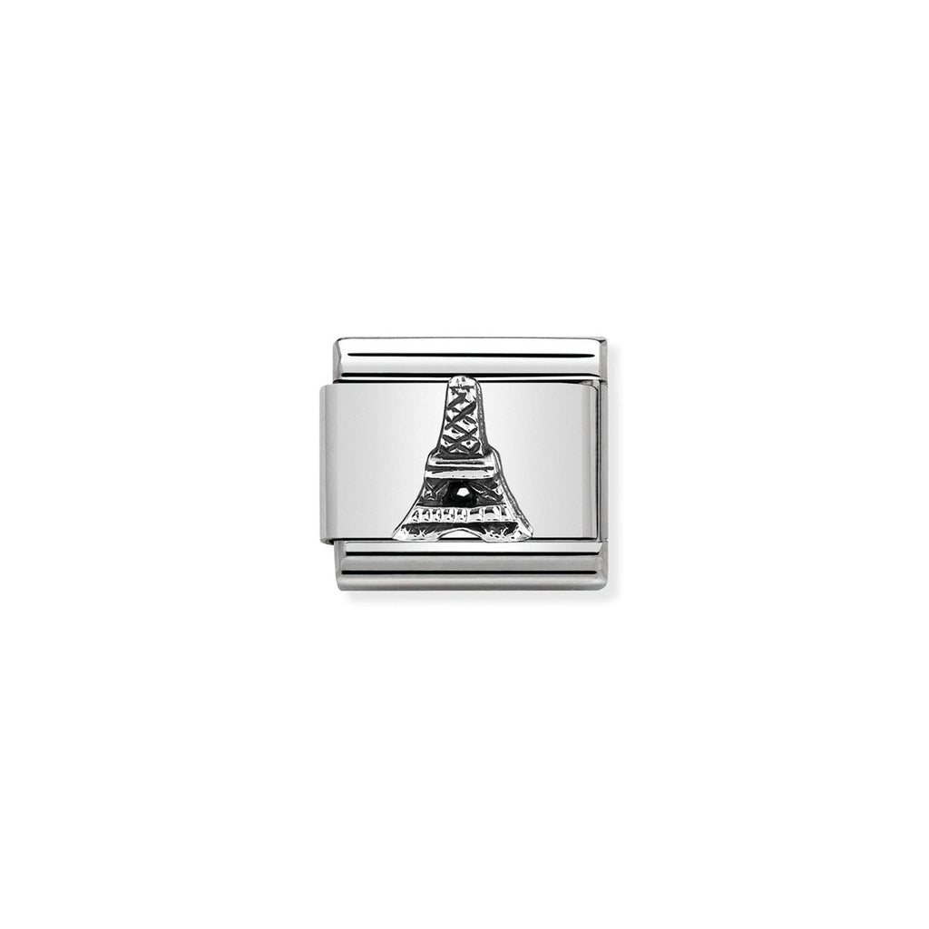 Composable Classic MONUMENTS RELIEF steel and 925 sterling silver Eiffel Tower