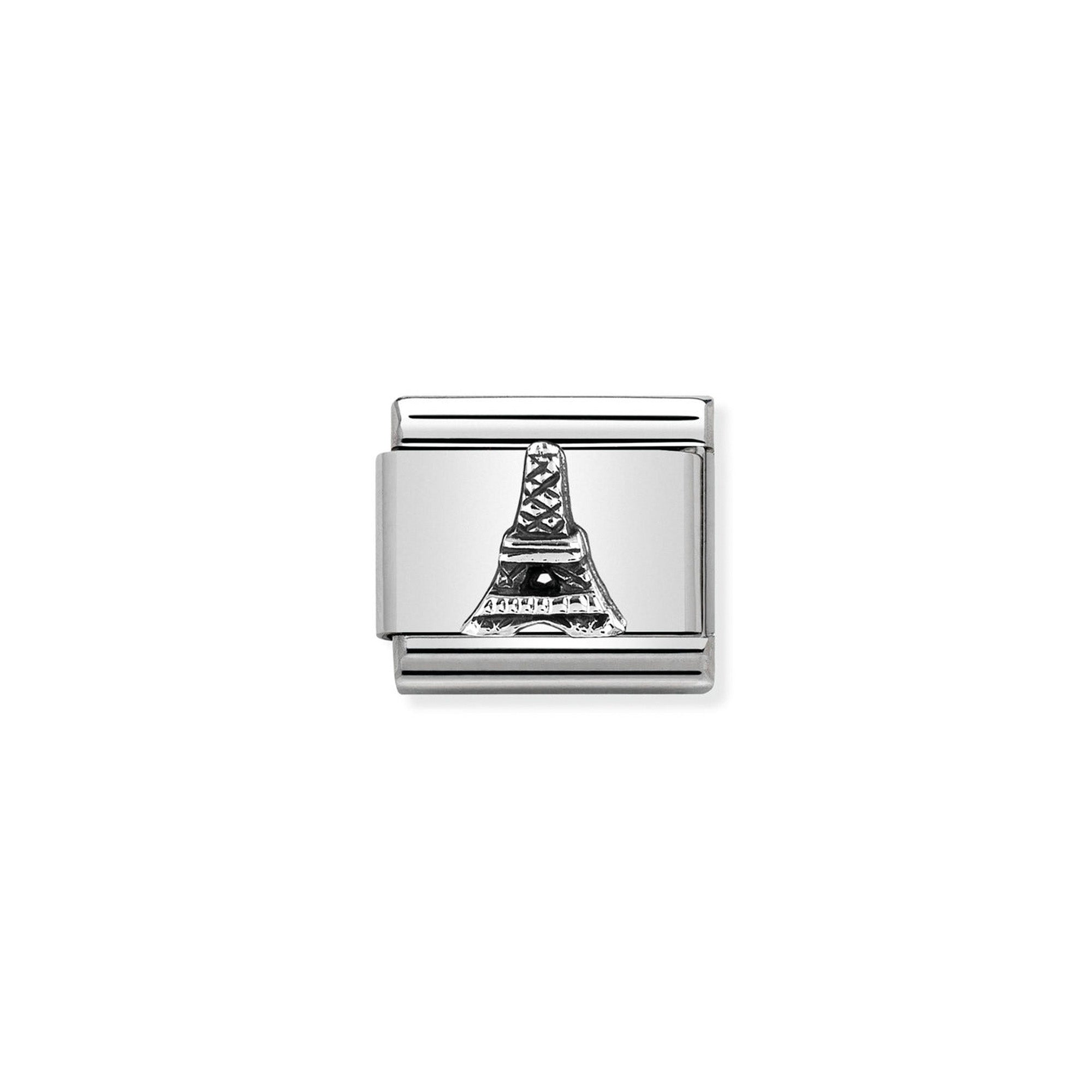 Composable Classic MONUMENTS RELIEF steel and 925 sterling silver Eiffel Tower