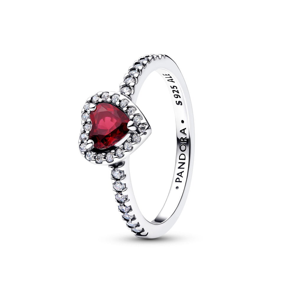 Elevated Fuchsia Rose Heart Ring