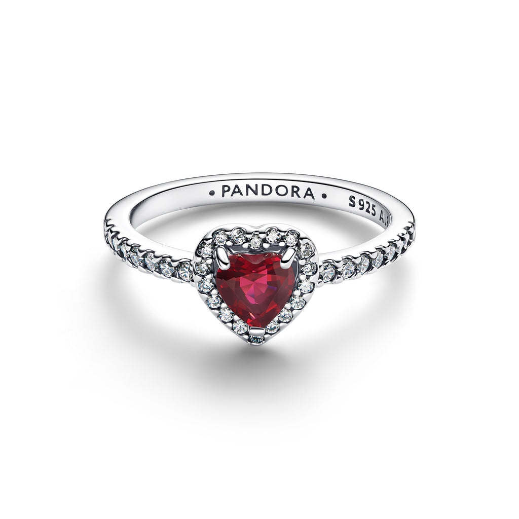 Elevated Fuchsia Rose Heart Ring