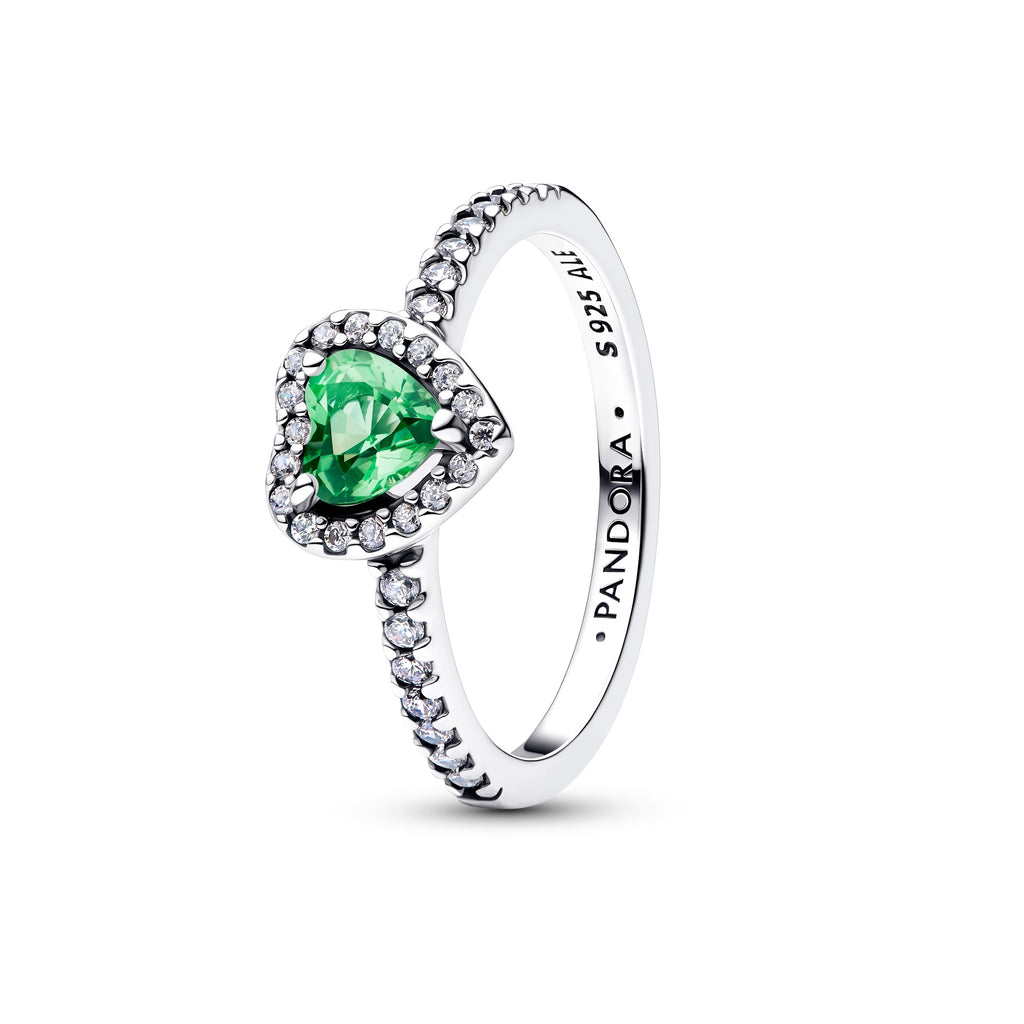 Elevated Mint Green Heart Ring