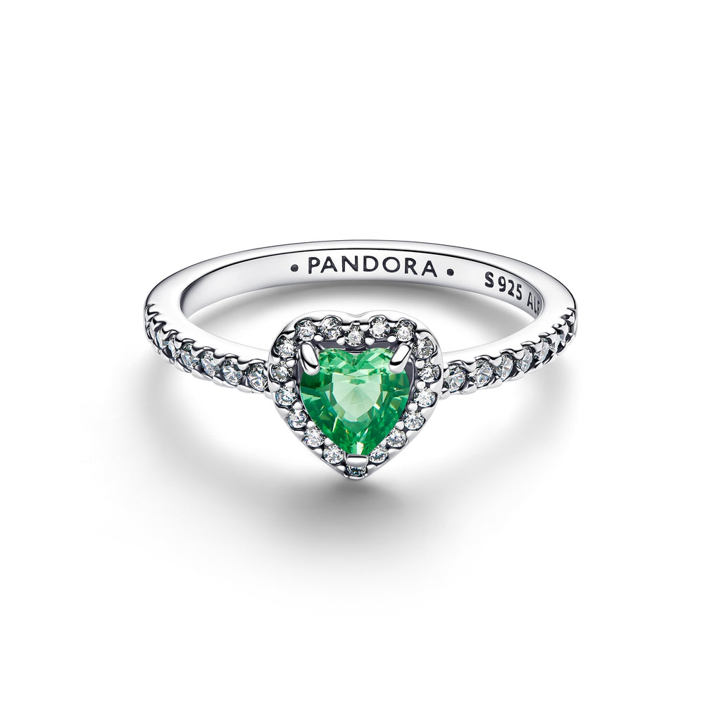 Elevated Mint Green Heart Ring