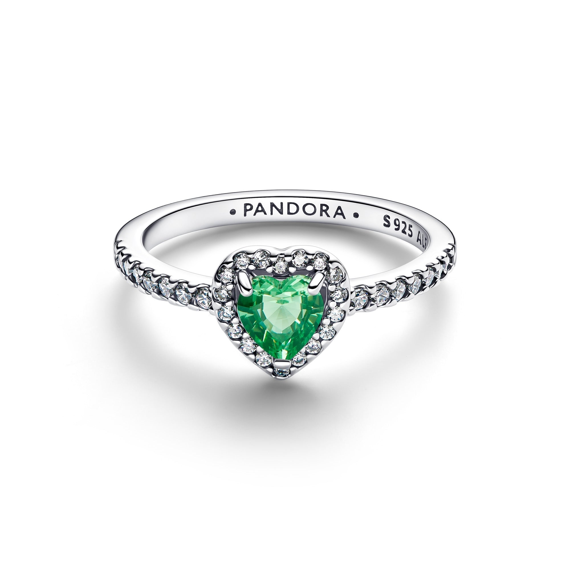 Elevated Mint Green Heart Ring