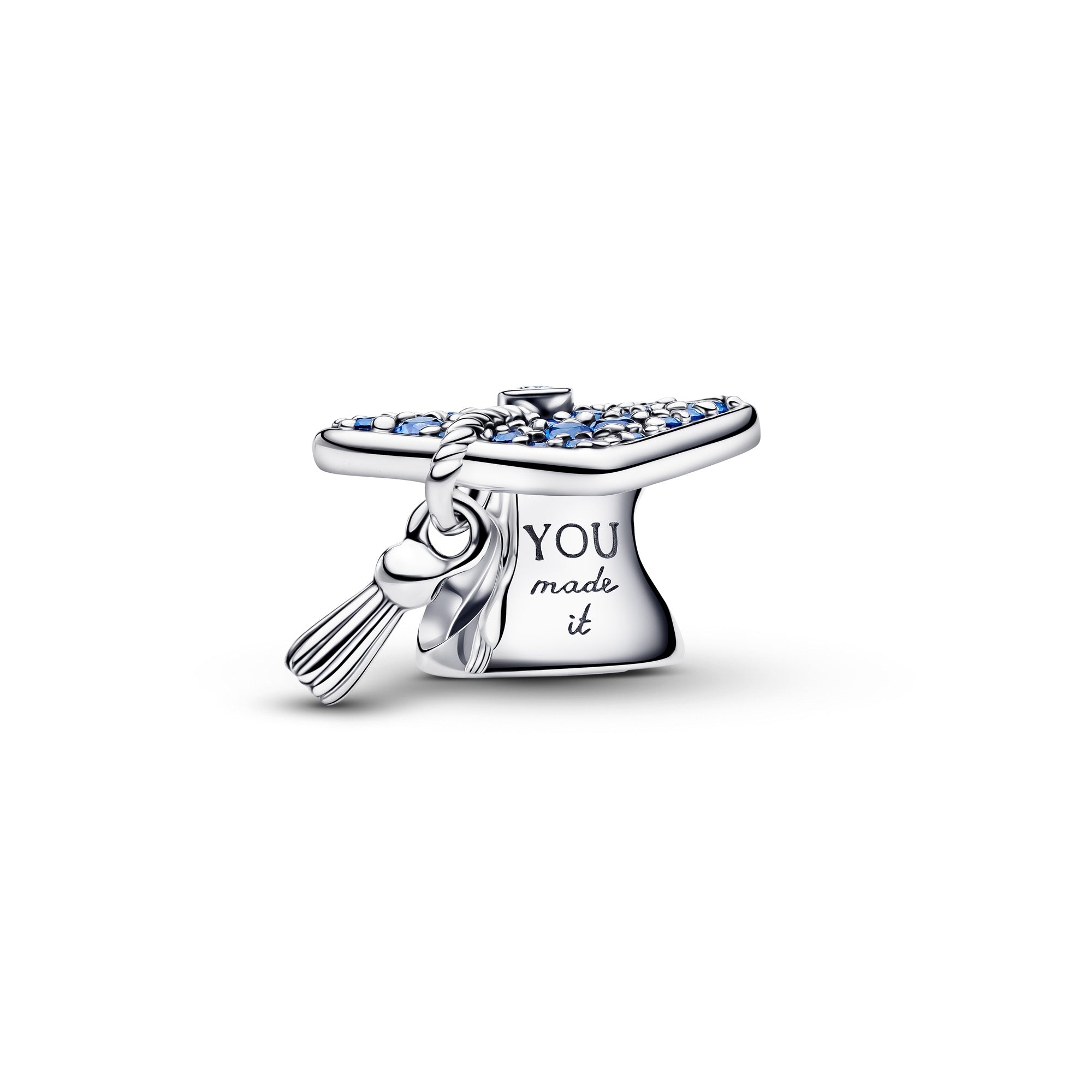 Sparkling Blue 2026 Graduation Cap Charm