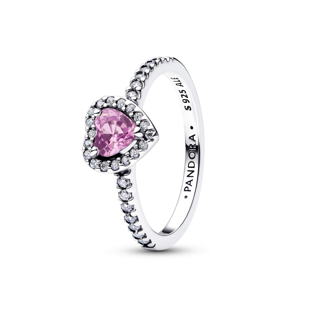 Elevated Light Purple Heart Ring