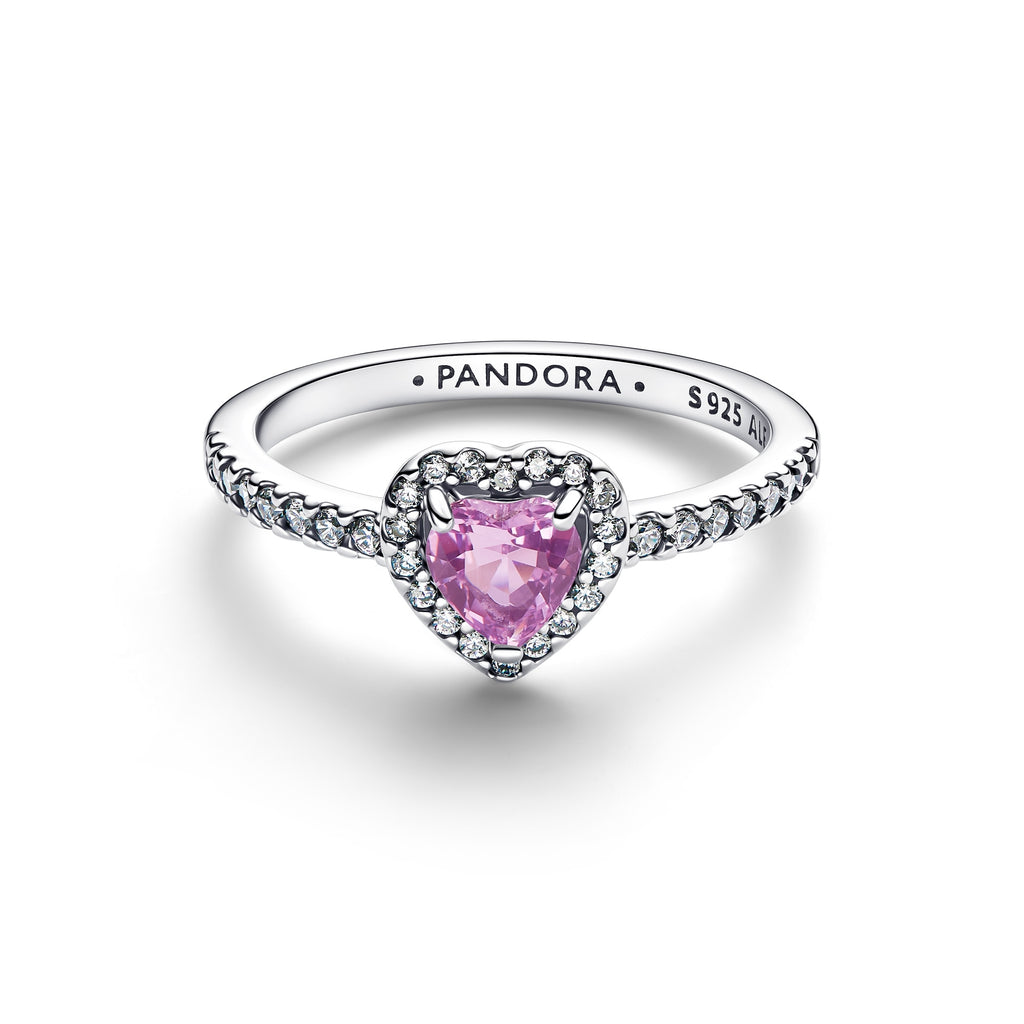 Elevated Light Purple Heart Ring