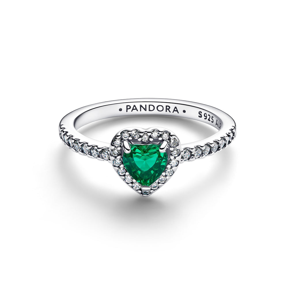 Elevated Royal Green Heart Ring