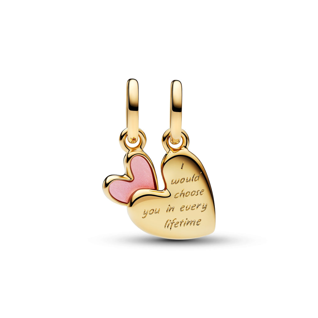 Pink Mother & Daughter Splittable Dangle Charm