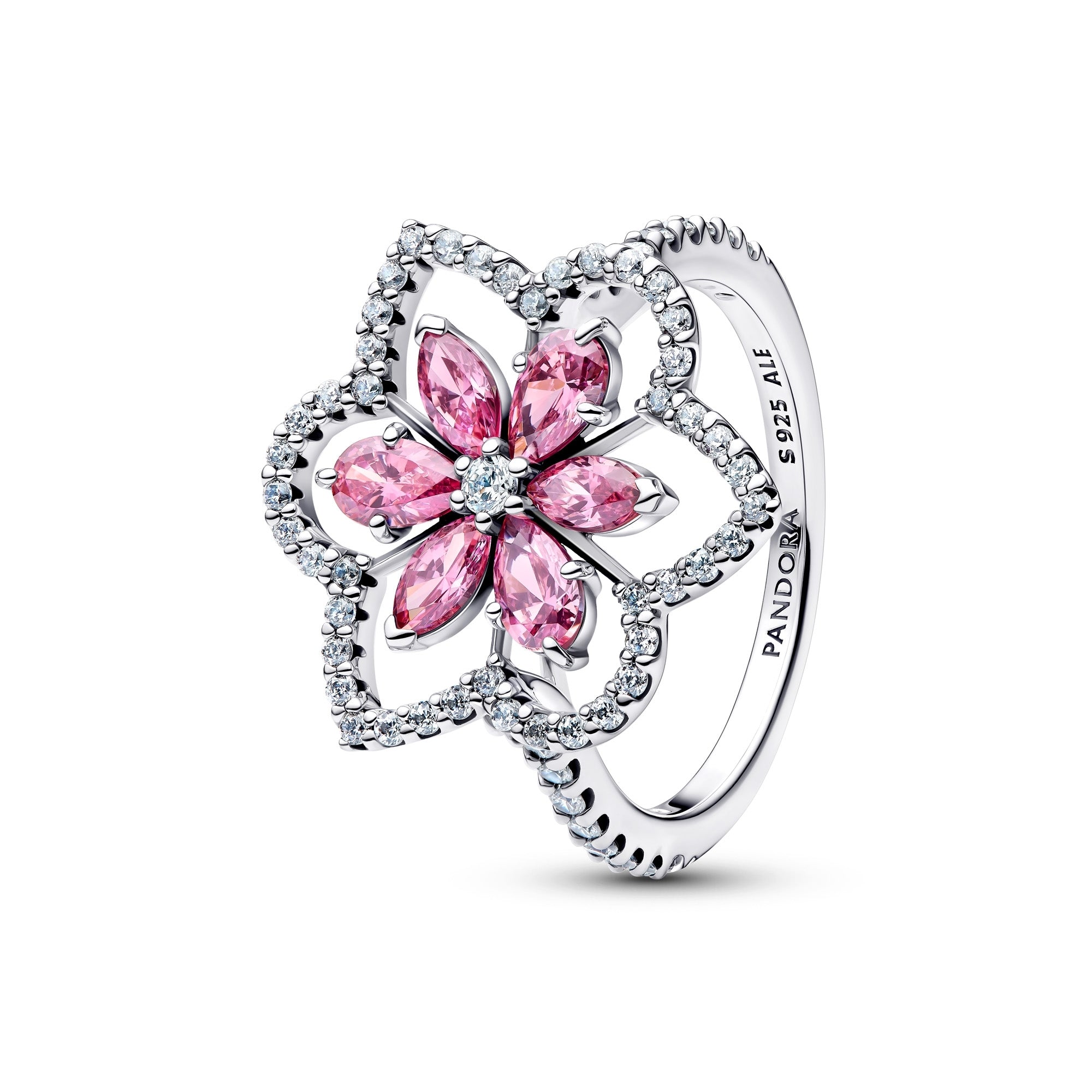 Double Flower Cocktail Ring