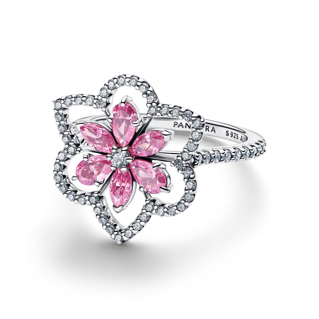 Double Flower Cocktail Ring