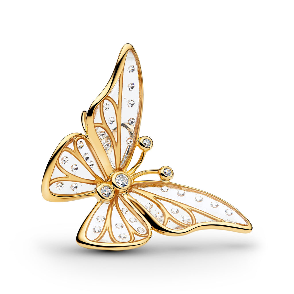 Oversized Butterfly Openwork Charm